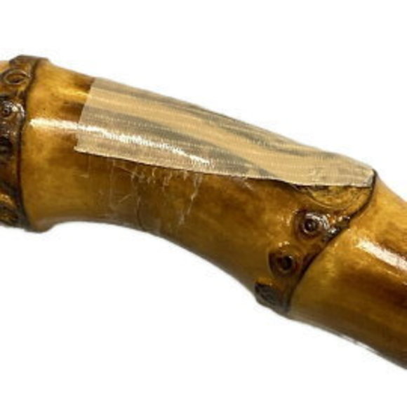 GUCCI Bamboo Shoulder Bag Black x Light Leather - Picture 9 of 10